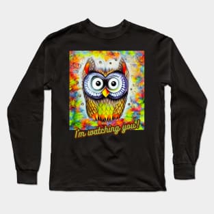 Colorful Owl Long Sleeve T-Shirt